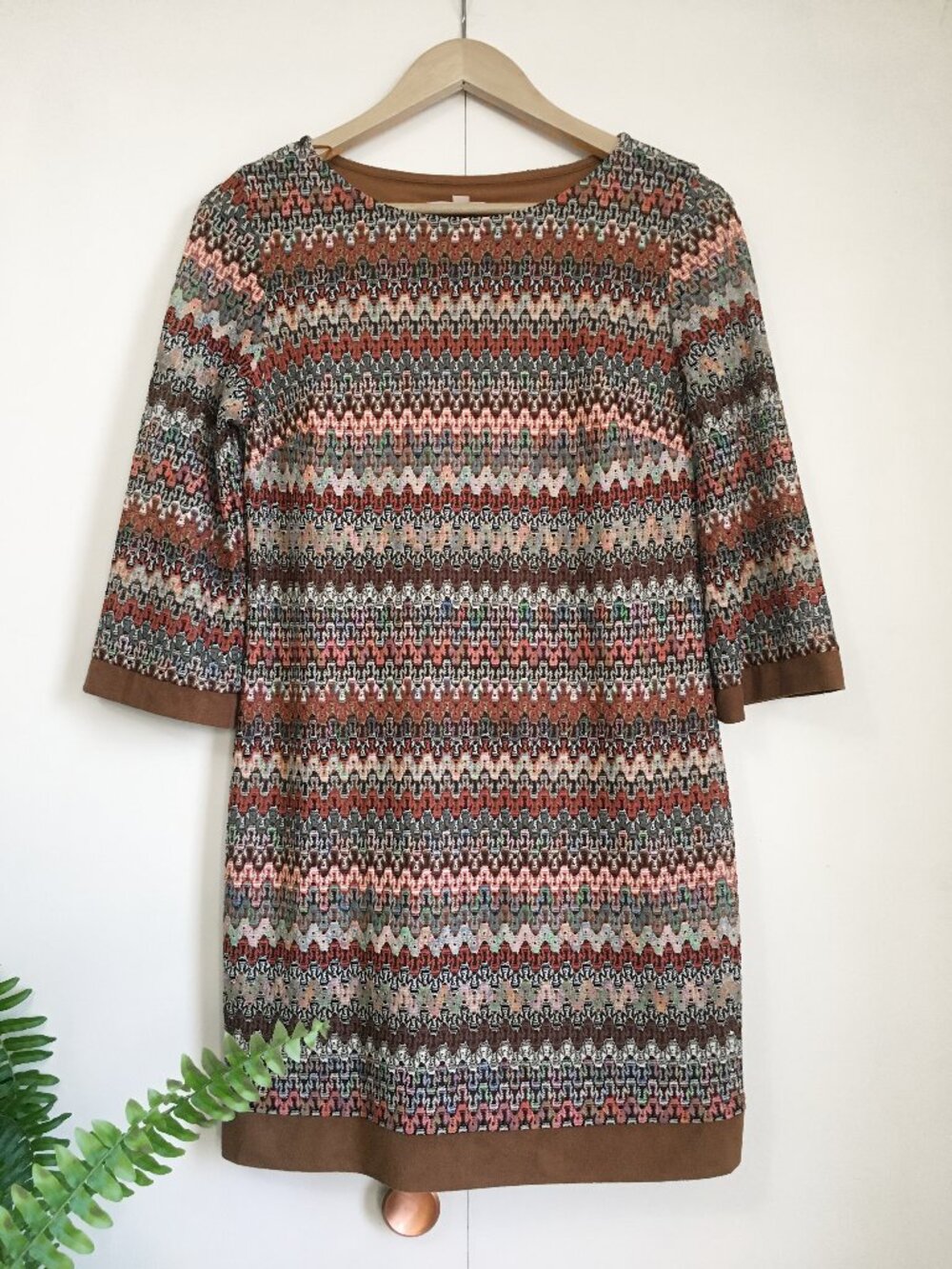 Studio One NY 70s Retro Style Chevron Knit Dress 6
